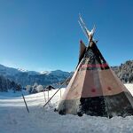 Soirée raquettes et repas sous tipi indien - La Vache qui Ride