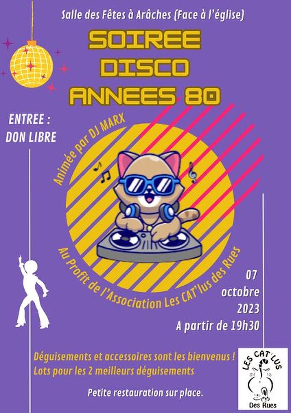 © Soirée disco 7 Octobre - Les cat'lus des rues