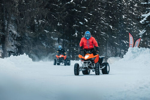 Circuit de quad sur glace