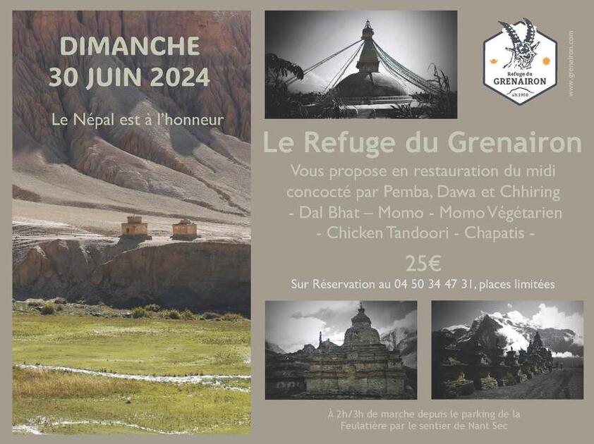 © Repas népalais au refuge de Grenairon - Refuge de Grenairon