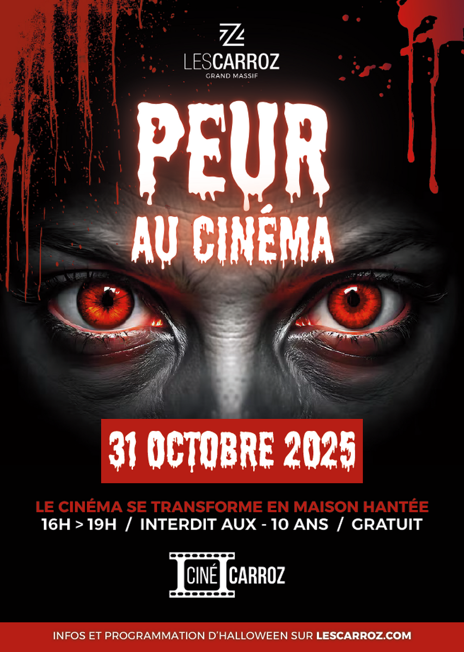 Soirée d' Halloween : Peur au cinéma_Les Carroz-d'Arâches