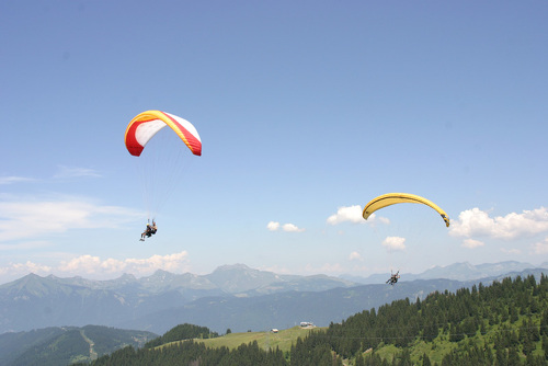 Décollage  parapente de la Kédeuze