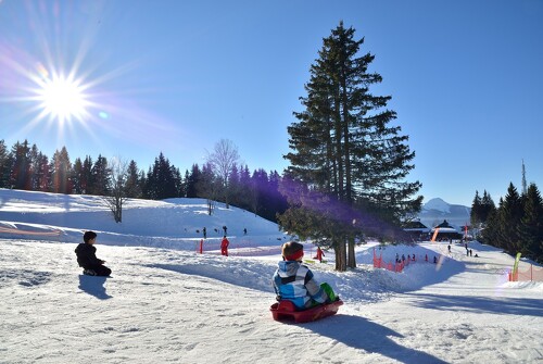 Piste de luge au plateau d'Agy