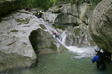 Canyoning with the Bureau des Guides